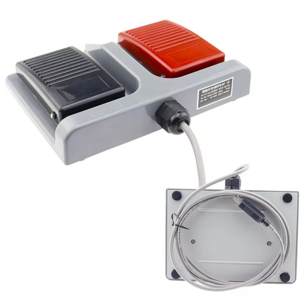Upgrade Foot Switch Mdfs-67 Dual Switch, With 10A/220V Ac Wire Self Resetting Forging And Textile A 4853736847076