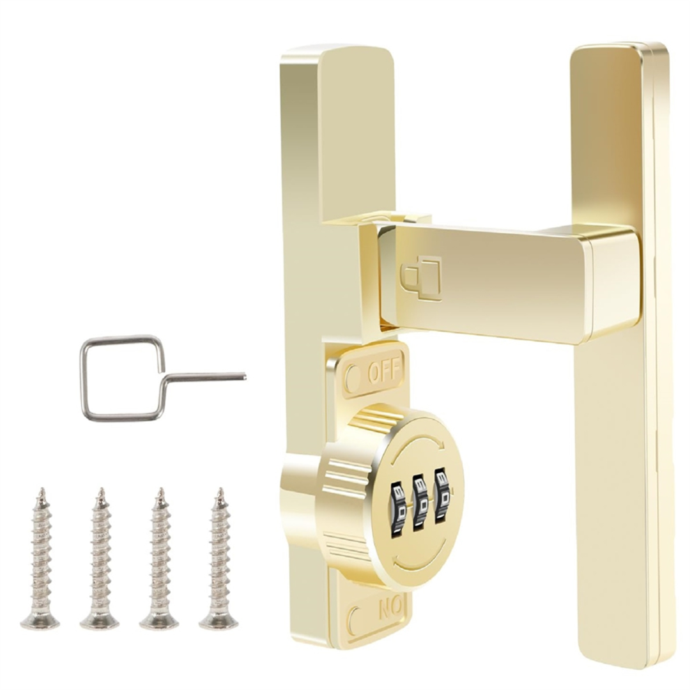 Barn Door Lock, Flip Latch Lock With 3 Digit Combination,90 Degree Sliding Password Locks (90) Jehiatek