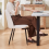 AINPECCA 2PCS Velvet Dining Chairs Padded Seat Cream White 6