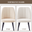 AINPECCA 2PCS Velvet Dining Chairs Padded Seat Cream White 9