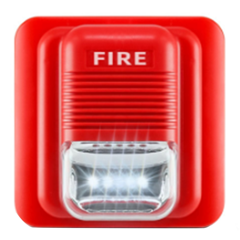 24V Small High-Decibel Fire Alarm Horn Outdoor Wired Sound And Light Siren For Emergency 4853736848448