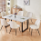 AINPECCA (Cream White, 4PCS) 2/4PCS Dining Chairs Padded Seat Velvet Breakfast 8