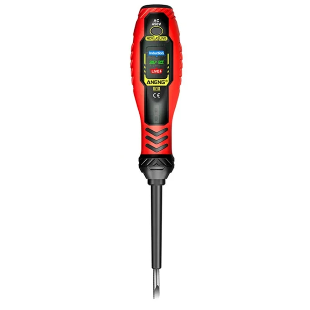 B18 Multifunctional Professional Electrician Colorlight Voltage Display Wire Breakpoint Detection Smart Screwdriver Tool,A 4853736857907