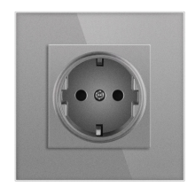 Mechanical Button Switch 1/2Gang 1Way Light Wall Electrical Socket TV CAT6 Glass Panel