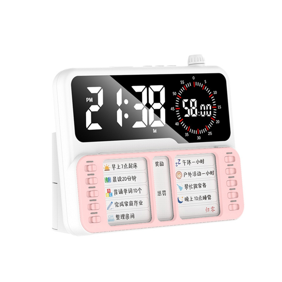 Visual Timer For Kid Adult And Toddler Task With Planning Board Countdown Clock Schedule Time Management Pink Jehiatek