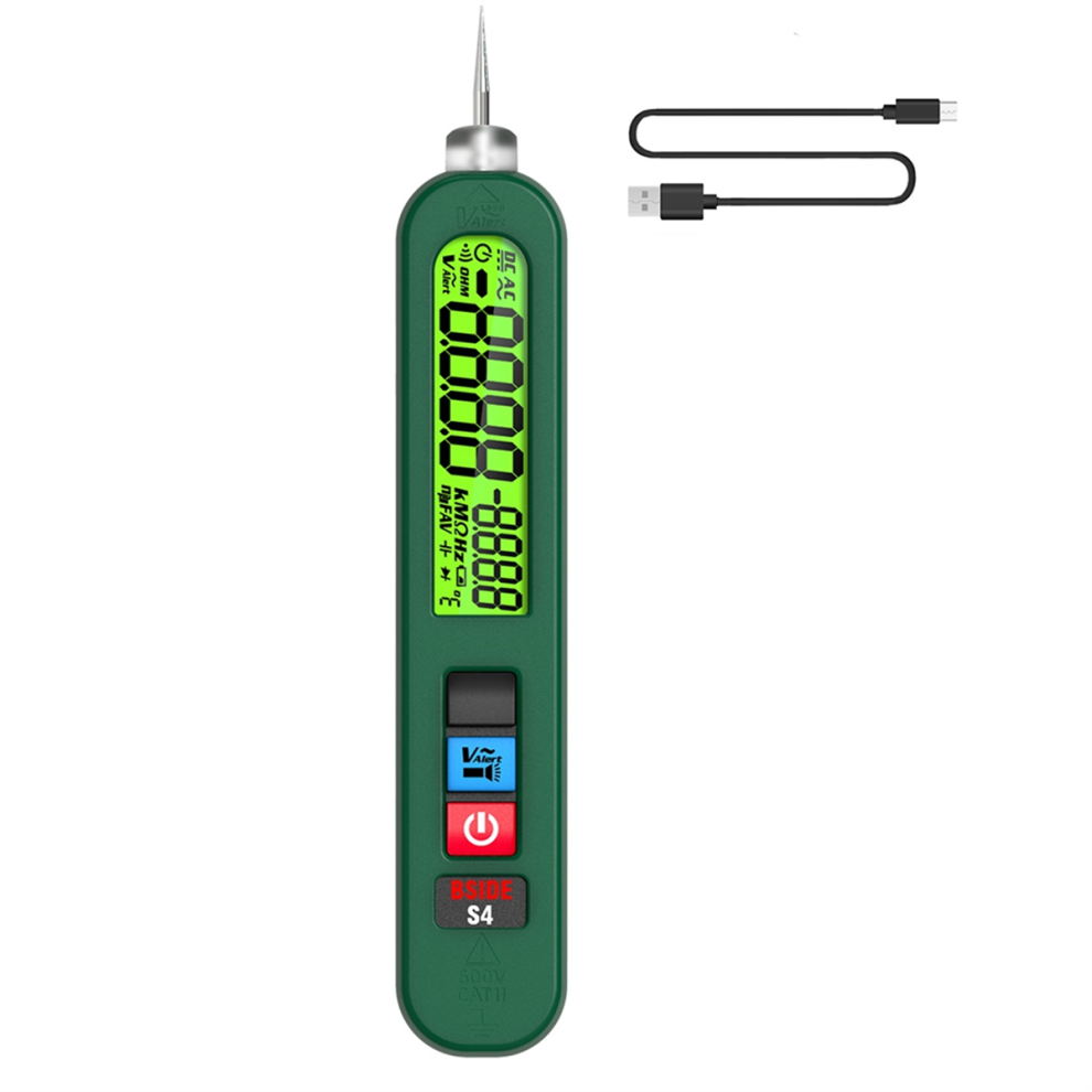 Voltage Tester Pen 12-300V Recharge Non-Contact Detection Leakage Live Wire Breakpoint Finder Portable Household,B 4853736858591