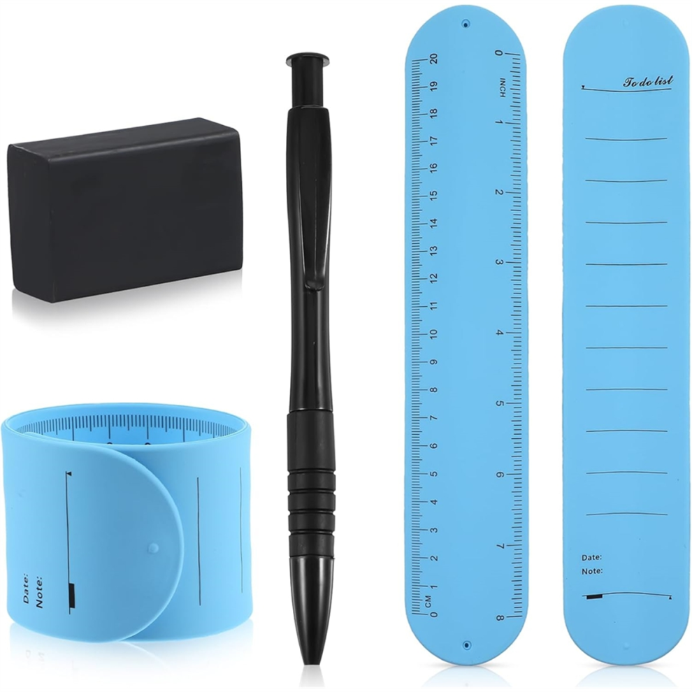 Jehiatek 2 Pcs Silicone Memo Wrist Band Reusable, Waterproof To Do List Erasable For Daily Planner Study Task Work