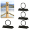 4Pack 2inch Rope Support Holder for Corner Post Drop Ring Brackets Stainless Steel Decorative Fencing 1