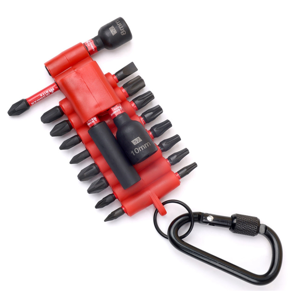 20Pcs Electric Screwdriver Head Set Pozi Slotted Plum Bit S2 Steel Impact-Resistant Storage 4853736858300