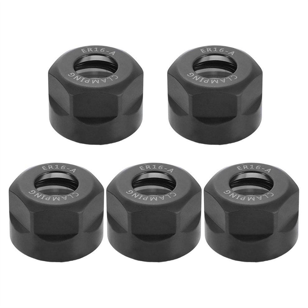 5Pcs Clamping Collet Nuts For Cnc Milling Chuck Holder Lathe, Er16a(M22) 4853736871972