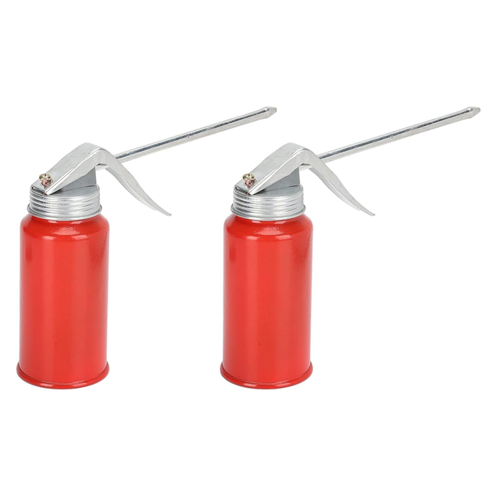 2Pcs Red 200ML Portable Oil-Can Manual Pump Lubrication -Bottle Pressing Type Oil Applicator for Car Bike Motor-image-OPC-PJ877XR-NEW