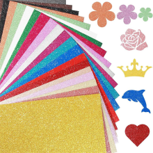 40 Sheets 20 Colors Glitter Cardstock, 250GSM A5 Paper No-Shed Thick Sparkly Card Stock, Shimmer Cardstock