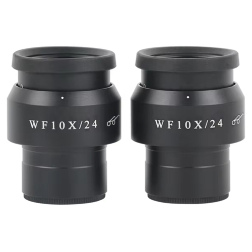 2pcs WF10X/24MM Microscope Eyepiece Wide Field Binocular Stereo Lens Accessories