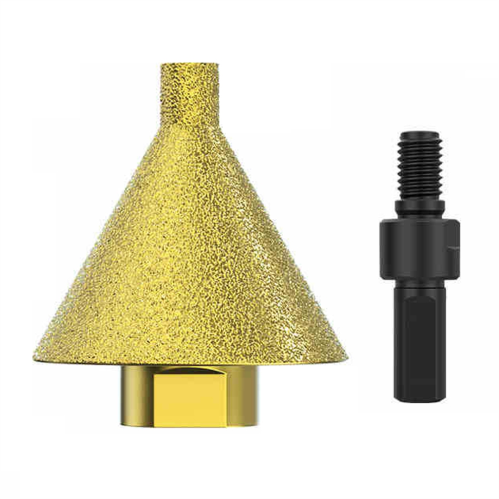 Diamond Chamfer Bit M10 Thread, 50Mm Tapered Ceramic Tile Engraving And Cutting Tool, Polishing Opener For Chamfering 4853736868255