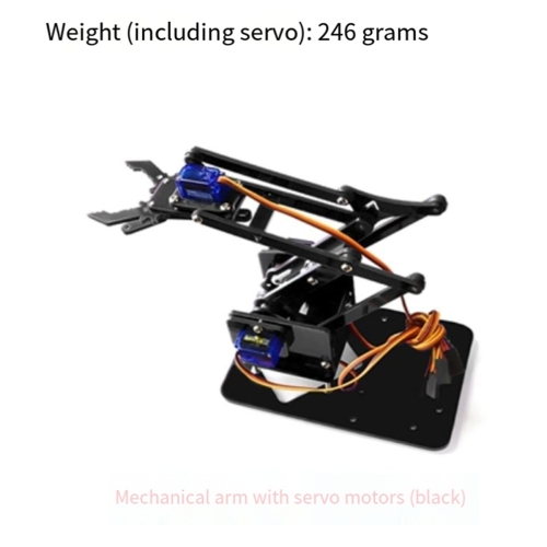 Robotic Arm DIY Parts Learning Kit Acrylic Maker Single Claw Mechanical with Servo 1