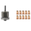 Manual Rivet Screw Riveter Nut Tool Adapter Metal License Plate Simple Installation 11pc M3 1
