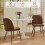 AINPECCA 2PCS Velvet Dining Chairs Padded Seat Suede Brown 7