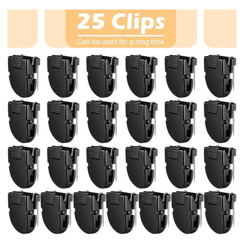25 Pcs Cubicle Clips Fabric Panel Partition Wall Clip Office Photos for Notes Standard Size 1