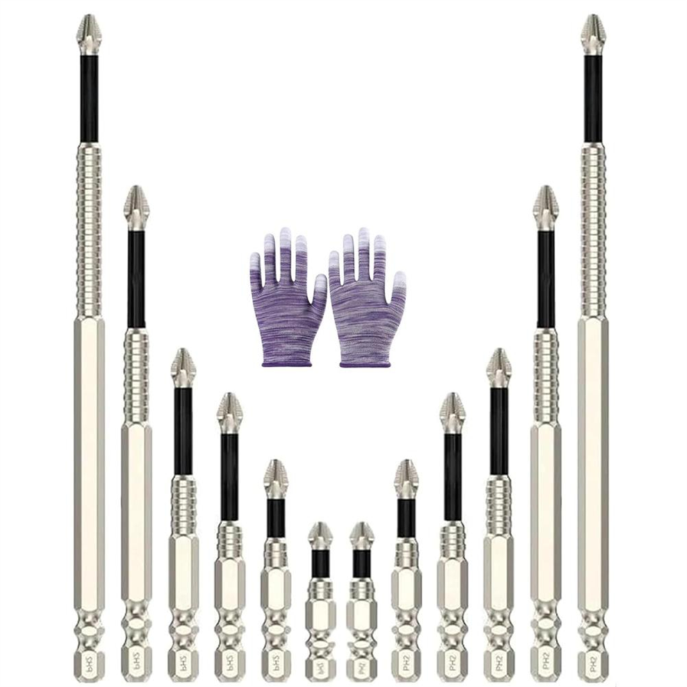 Photos - Bits / Sockets Jehiatek Visulong Drill Bits, Hardpointing Screw High-Magnetic Screwdriver Bit Set,Screwdriver 