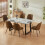 AINPECCA (Suede Brown, 4PCS) Dining Chairs Padded Seat 8