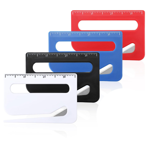 4pcs Envelope Opener, Upgraded Plastic Letter Opener Slitter Incisive Mail Tool with Scale