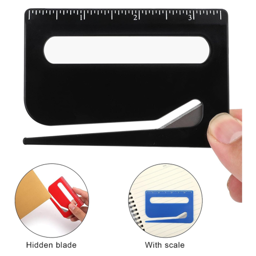 4pcs Envelope Opener, Upgraded Plastic Letter Opener Slitter Incisive Mail Tool with Scale 1