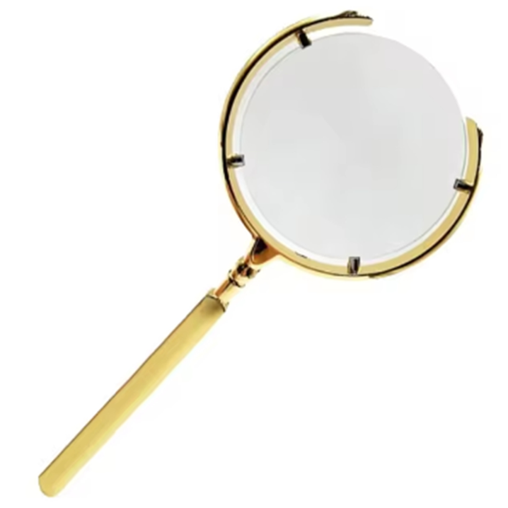 Jehiatek Glass 6X Lens Opening Metal Frame Loupe For Inspection Jewelry Stamp Reading Magnifier