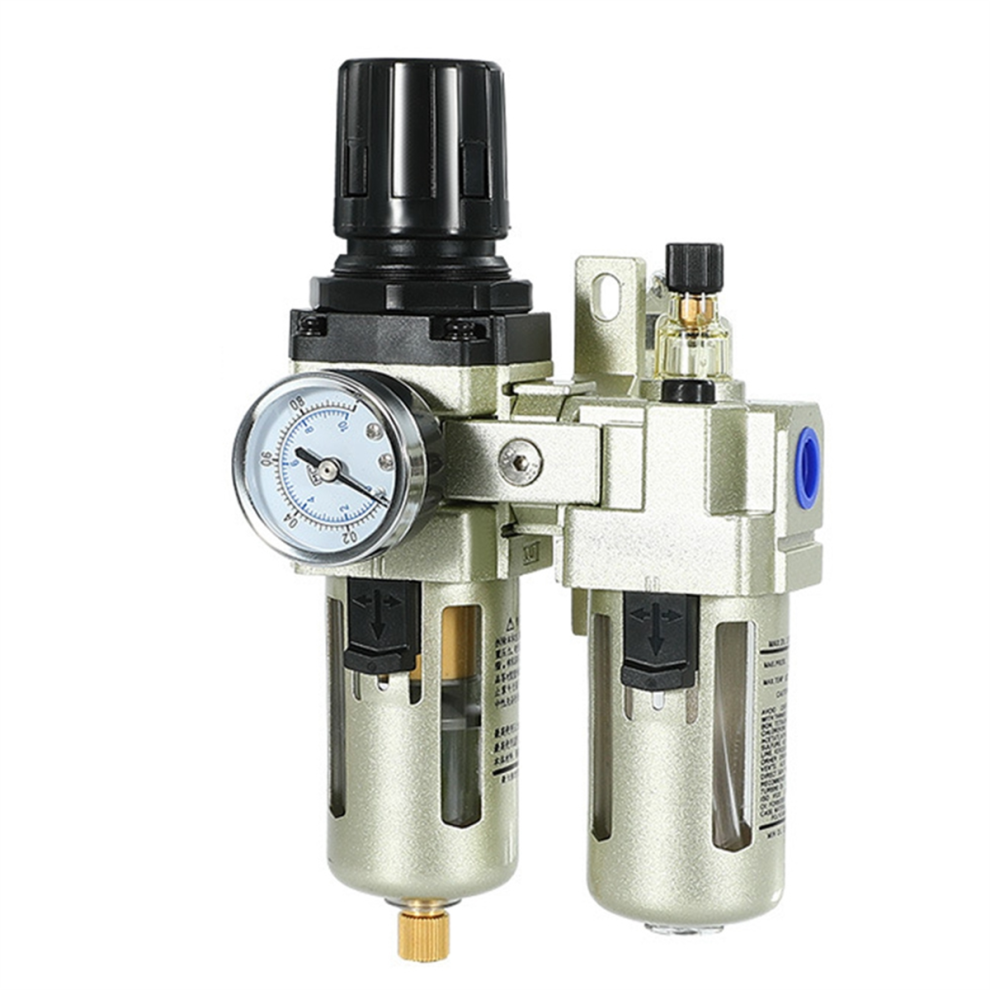 1Pc Ac4010-04 Aluminum Alloy Compressed Air Pressure Regulator Moisture Trap Water Filter 3/8Inch With Gauge 4853736885405