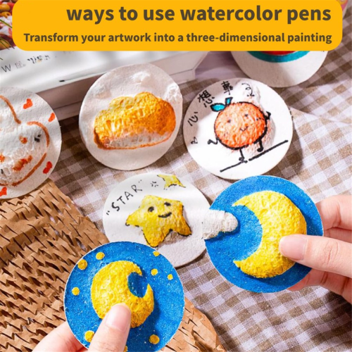 Magic Puffy Paint,3D Drawing Canvas ,Foam Texture Painting Kit,Puffy Popcorn Kit 1