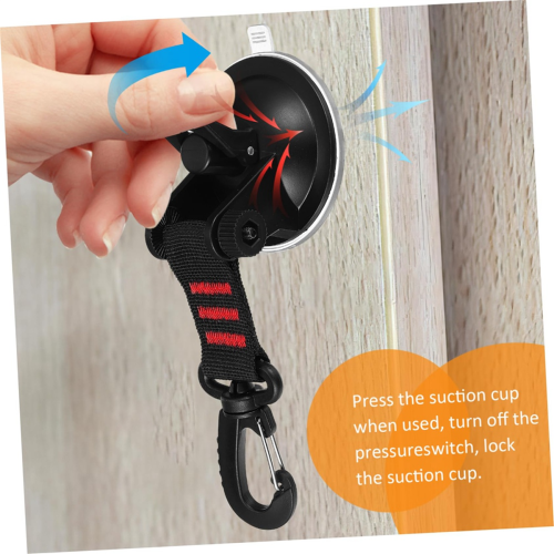 4 Pack Window Suction Cup Hooks Rotation Secure Heavy Duty for Glass Car Camping Van Bathroom 1
