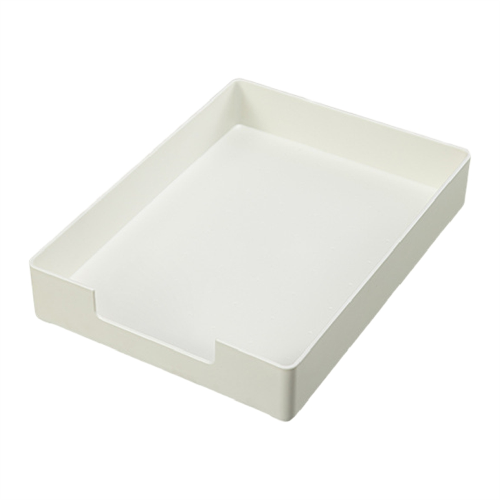 Letter-Size Tray, A4 Plastic Paper Holder File Organizer, Stackable Letter Tray for Office, School, Home Storage White-image-OPC-PJ87CQV-NEW