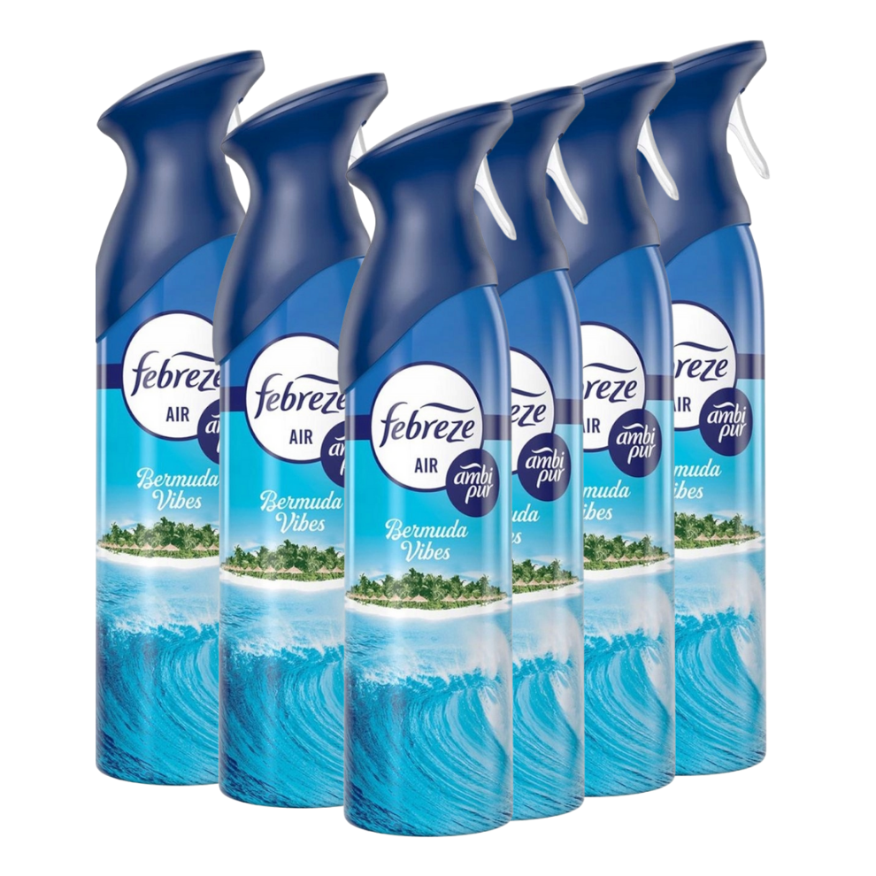 6 X 185 ml Febreze Air Mist Air Freshener Spray - Bermuda Vibes-image-OPC-PJ87CPF-NEW