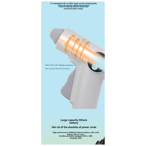 Cordless Hot Glue with LED Light Lithium Battery Temperature Display DIY Household Craft Tools 1