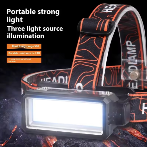 COB LED Work Headlamp High Powerful Sensor Headlight Type-C Rechargeable Torch Waterproof Camping Fishing Search Lantern 1