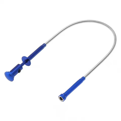 Magnetic Pick Up Tool 4 Claws Bright LED Light Flexible Spring Magnet Pickup Grip Grabber for Garbage