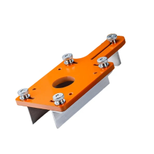 Adjustable Woodworking Slotting Positioner Wood Router Locator Tool Trimmer Base Fastening Bracket