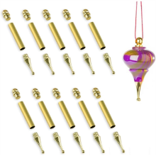 Christmas Tree Ornament Project Kit - Gold Finish, 10 Pack