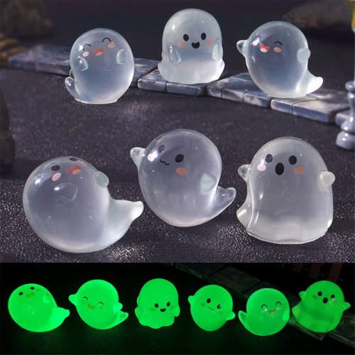 6 PCS Luminous Mini Figures Ghost Devil Ornaments Decor Halloween Party Home Gift Horror Props 1