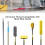 Thread Tip Replacement,Ultra Threaded Repair Kit 1 Inch Extension Pole Adapter Tips for Mop Broom Brush 2set 2