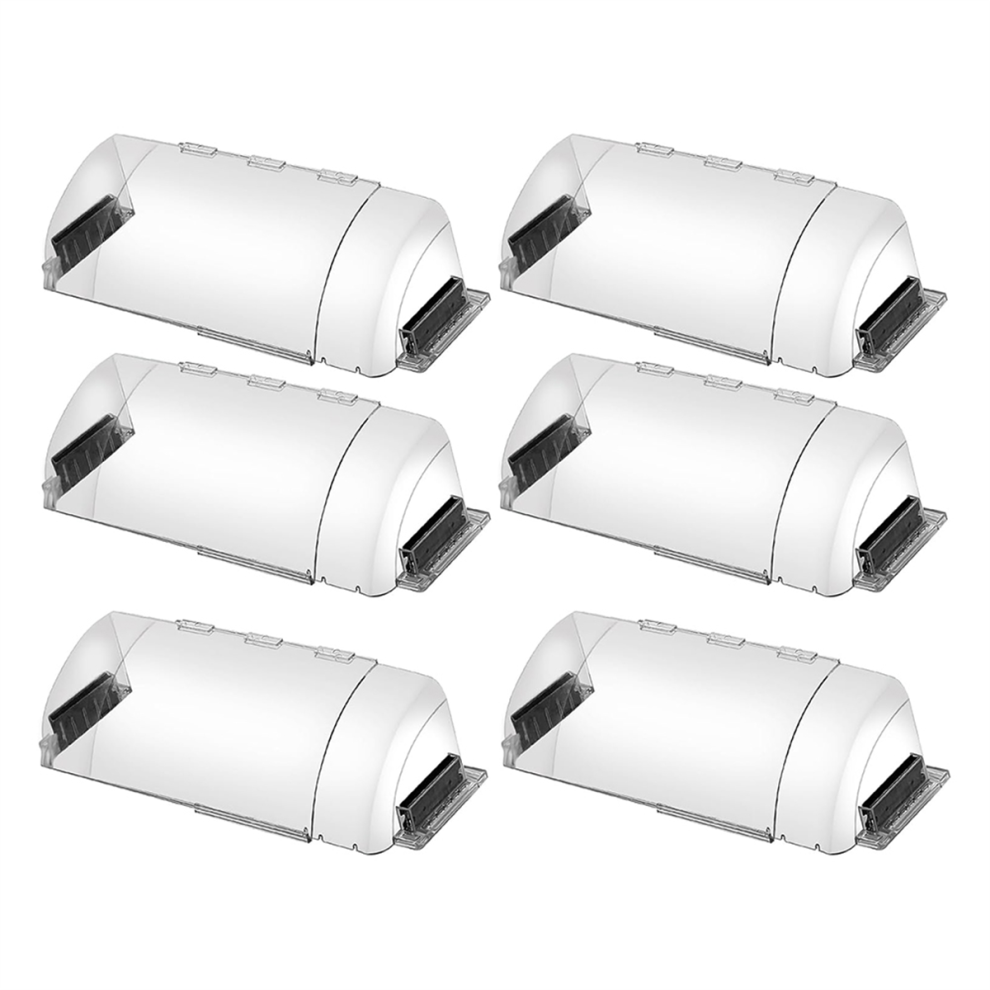 6 Pack Adjustable Air Vent Deflector, 9-15Inch Transparent Deflector For Ceiling Registers, Floor, Sidewall 4853128045219