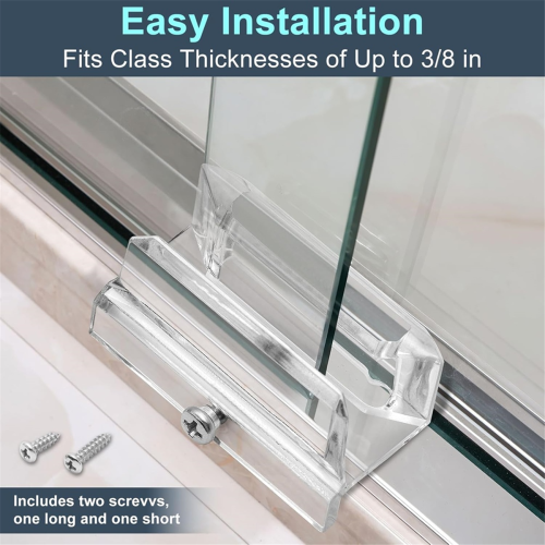 Sliding Shower Door Bottom Guide for (Top Hung) Guide, 3/8 in Channels(2 Pack) 2