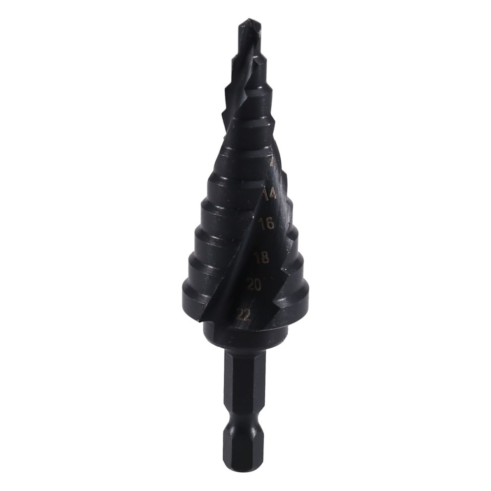 Photos - Bits / Sockets Jehiatek Step Drill Bit for Metal, 3/16" - 7/8", Four Spiral Flute M35 Cobalt Bit, 1/4" Hex Shank Bits (12 Size)