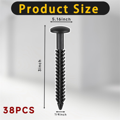 Vinyl Shutter Fasteners for Window Outside, Plastic Screws Exterior Pin Pegs 38PCS 2