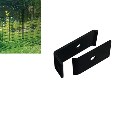 Mounting Set for Grid Mats, Attaching to Walls or Posts,Double Rod Mesh Fence Posts,for Double 2
