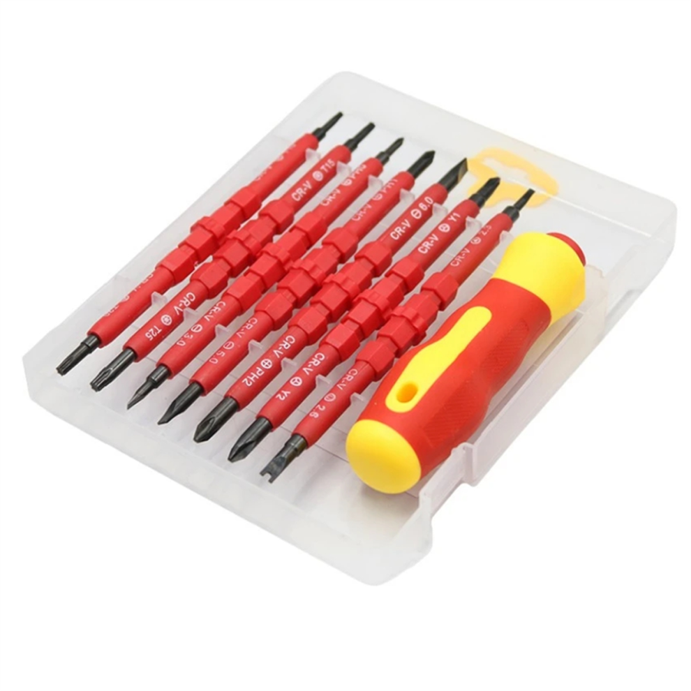 1000V VDE Insulated Screwdriver Set Magnetic Slotted Bits for Electrical Repair Professional 8PCS-image-OPC-PJ87GCM-NEW
