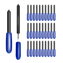 30 Pcs 60 Degree Tungsten Steel Lettering Blades for All Air/Air 2/3/Maker Models - Cuts Chipboard, Leather, Metal, Etc