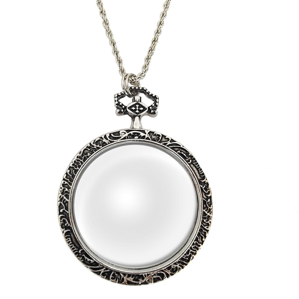 Photos - Pendant / Choker Necklace Jehiatek 10X Magnifying Glass Necklace Magnifier Pendant Optical with Chain for Library, Reading 