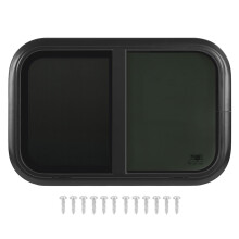 RV Sliding Window 750 X 430 mm Black Aluminum
