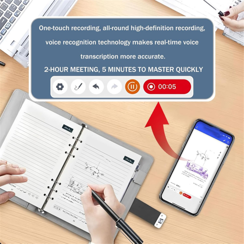 Syncify Digital Sketchbook A5 Erasable Paper-Refill +5 Spare Refills, Pro V2,Smart Sync Pen A 2