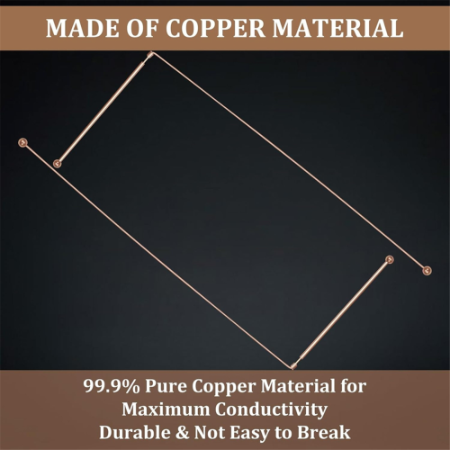 Copper Dowsing Rods Kit, 2Pcs 99.9% Pure Divining Set for , Water Divining, Finding Gold 1